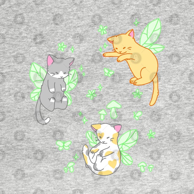 fairy kitties (classic green) by casserolestan